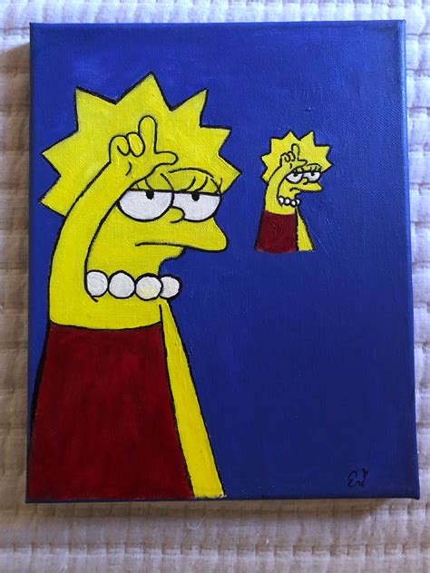 Lisa Simpson Loser Canvas Painting Etsy