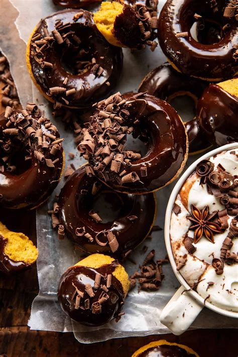 Baked Hot Chocolate Doughnuts Half Baked Harvest Recipe In 2021 Chocolate Doughnuts Half