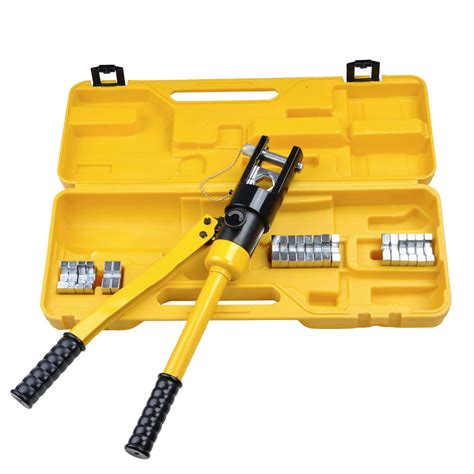 16 Ton Hydraulic Wire Crimper Crimping Tool 11 Dies Battery Cable Lug