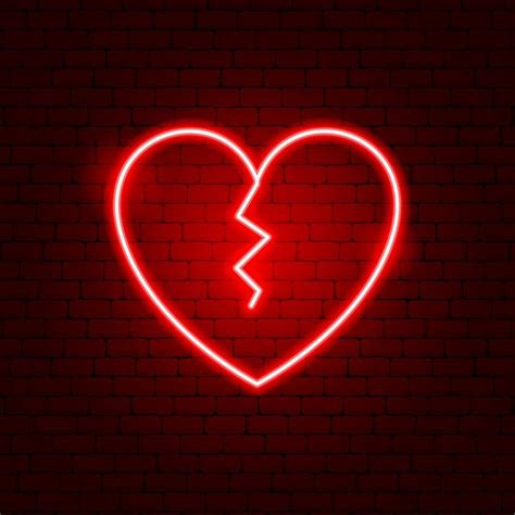 Broken heart pictures broken heart art broken heart wallpaper broken hearts club broken love broken heart drawings heart break wallpaper broken pics emoji meaning a love heart, broken in two. Broken Heart LED Neon Sign in 2020 | Broken heart ...