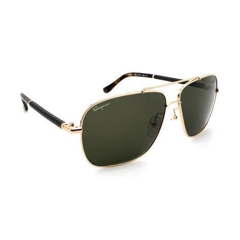 unisex sf145sl 717 aviator square sunglasses gold black salvatore ferragamo touch of modern
