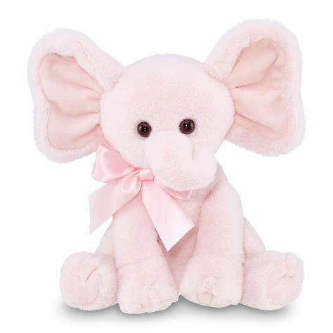 Bearington Baby Pinky Plush Pink Elephant Stuffed Animal 12 Inches