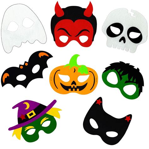 Buy Halloween Masks For Kids 8 Felt Masks Great For Halloween Themed