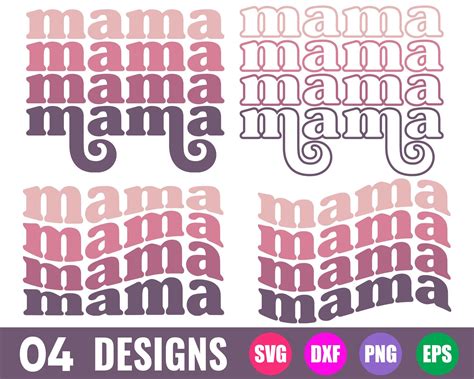 Retro Mama SVG Bundle Stacked Mama SVG Boho Mom Shirt Etsy Retro
