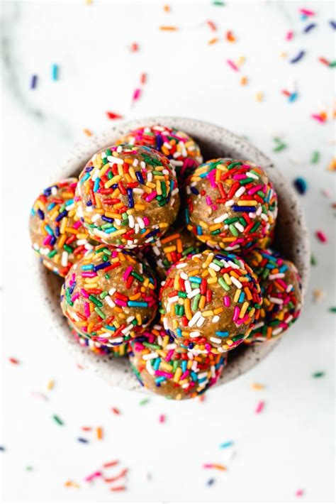A refined food product, created in the nutrient processor. No Bake Birthday Cake Batter Balls (Vegan, Gluten Free ...