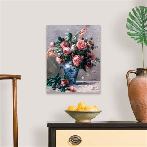 Vase Of Roses Canvas Art Print Ebay