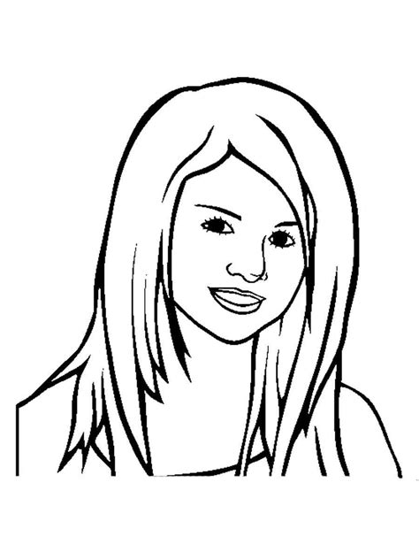 Selena Gomez Coloring Pages Free Printable