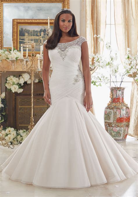 If your body size is a little larger than normal people are, and now you are about to have a grand wedding but find it hard to find a wedding dress that will suit you, then we present you babyonlinewholesale plus size. Dazzling Beaded Embroidery on Tulle Plus Size Wedding ...