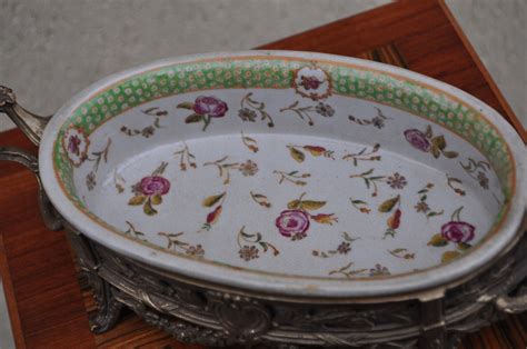 Patera Secesja Porcelana Z BrĄzem PiĘkna Sygnowan 7810054375