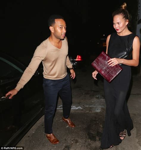Chrissy Teigen And Husband John Legend Enjoy Date Night In La Daily Mail Online