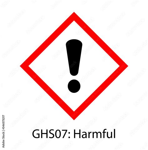 Harmful Sign GHS07 GHS Pictograms Globally Harmonized System Of
