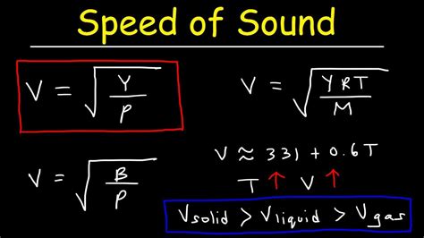 Speed Of Sound In Solids Liquids And Gases Physics Practice