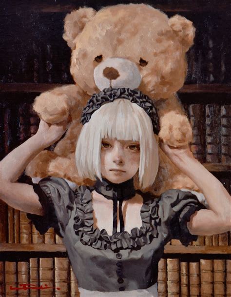Imai Takahiro Original Highres 1girl Black Dress Blonde Hair