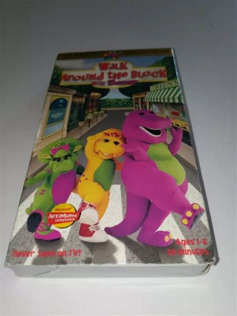Vintage Walk Around The Block With Barney Vhs Classic Collection 1999