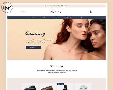 Wix Shopping Website Theme Ecommerce Website Design Etsy
