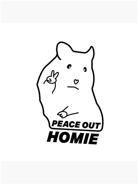 Hamster Peace Sign Meme Art Print By Trinh Redbubble