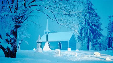 Snowy Church Wallpapers On Wallpaperdog