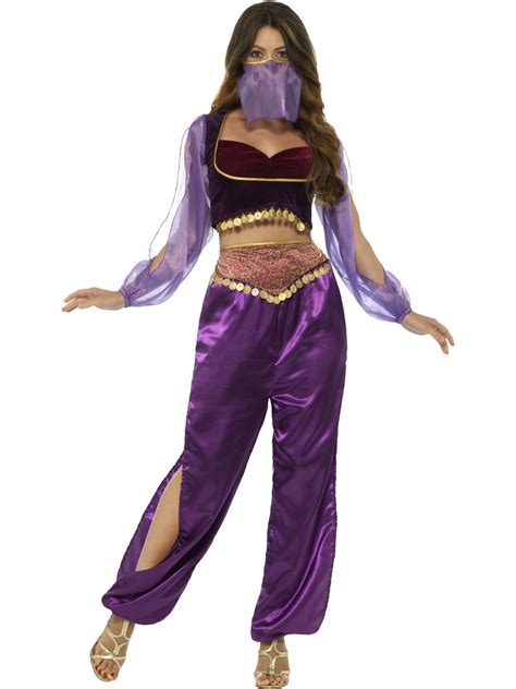Arabian Princess Ladies Fancy Dress Genie Belly Dancer Womens Adult