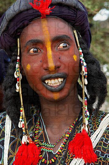 Africa Wodaabe Man Dressed For The Gerewol Festival Niger