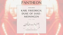 Karl Friedrich, Duke of Saxe-Meiningen Biography - Duke of Saxe ...