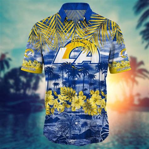 Los Angeles Rams Nfl Hawaiian Shirt And Short Style Tropical Pattern