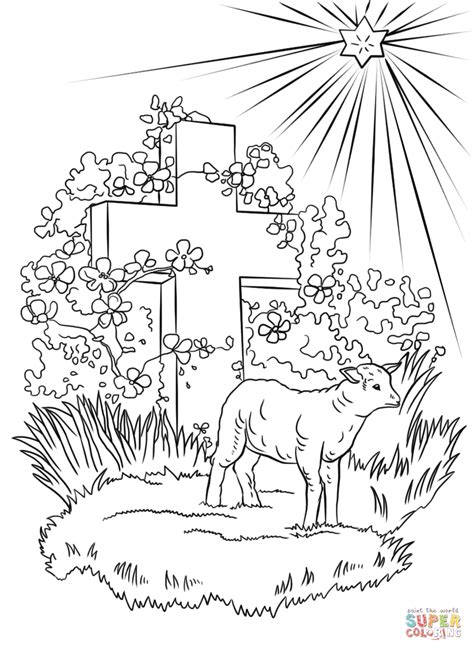 Lion Lamb Coloring Page At Free Printable Colorings