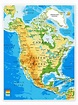 North America - Topographic map de Editors Choice en póster, lienzo y ...