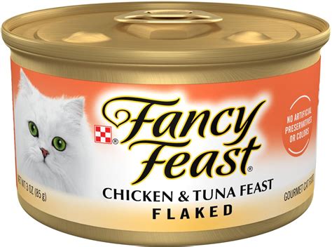 Fancy Feast Flaked Chicken And Tuna Feast Canned Cat Food 3 Oz Case Of 24