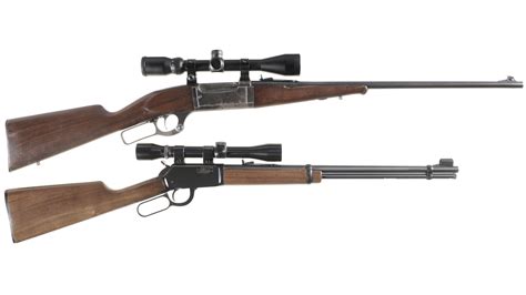 Two Lever Action Rifles W Scopes Rock Island Auction