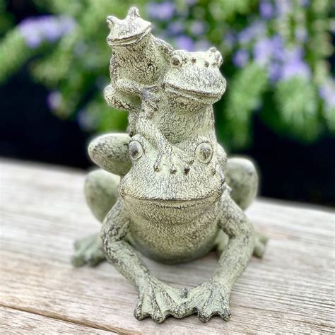 Three Frogs Garden Ornament By London Garden Trading