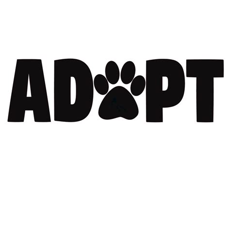 Adopt Svg Animal Rescue Printable Animal Welfare Dog Etsy Dog Clip
