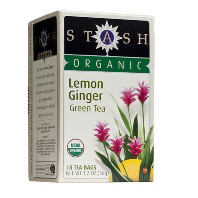 Buy Stash Organic Lemon Ginger Green Tea 18 Individually Wrapped Tea