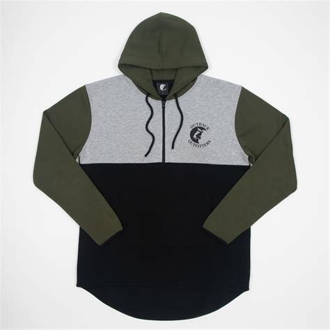 khaki grey black outback outfitters hoodie