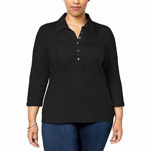  Scott Plus Size Cotton Pleated Polo Top Tops Mother 39 S Day