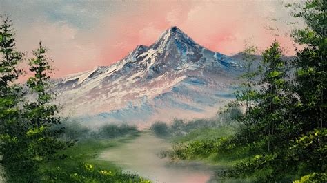 Mountain Nature Painting Easy Sunset Mahilanya
