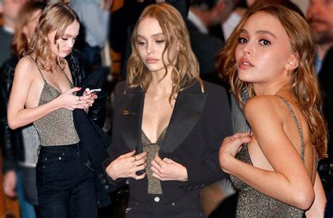 Lily Rose Depp Caught Looking Scary Skinny In Low Cut Bodysuit