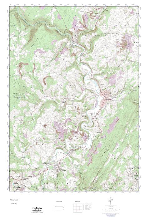 Mytopo Meyersdale Pennsylvania Usgs Quad Topo Map