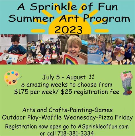 Summer Art Camp Information A Sprinkle Of Fun
