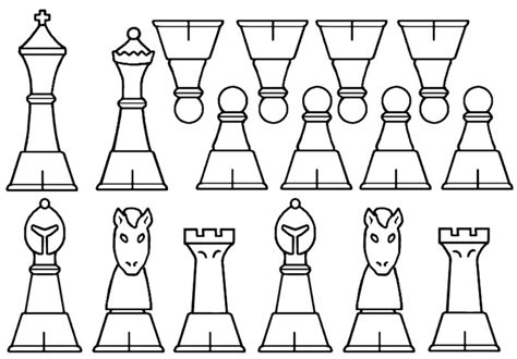 Además las piezas se deben distinguir claramente hasta el siglo xix, había gran variedad de estilos de piezas de ajedrez. Ajedrez para colorear 2021 | Piezas de ajedrez para colorear
