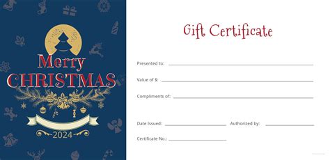 Free Christmas T Certificate Template In Adobe Illustrator