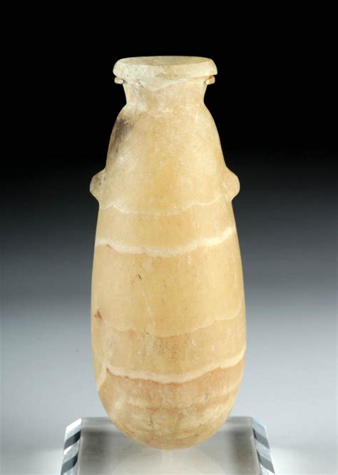 Sold Price Beautiful Egyptian Alabaster Jar Alabastron November 4
