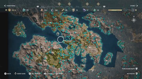 Collectibles Locations Map Assassins Creed Odyssey Hold To Reset