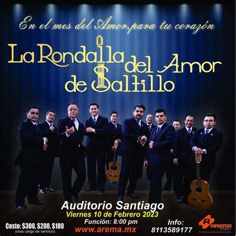 la rondalla del amor de saltillo en santiago arema ticket