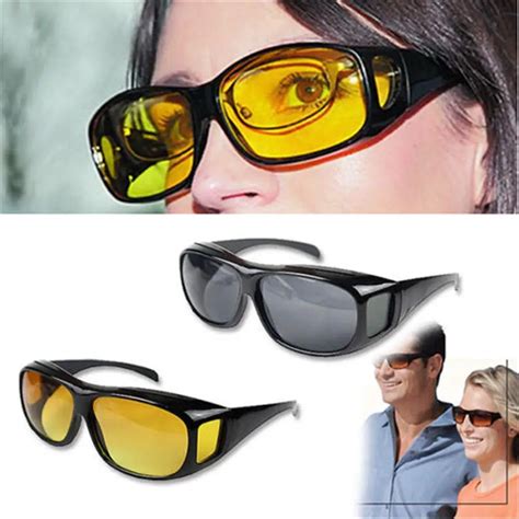 hd yellow lens sunglasses anti uv night vision goggles car driver glasses uv protection fashion