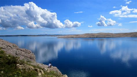 Beautiful Landscape With Cloud And Sky Above The Water In Croatia Image