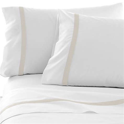 Designed for easy care with a european side duvet insert. Under the Canopy® Hotel Border 300-Thread-Count Sheet ...