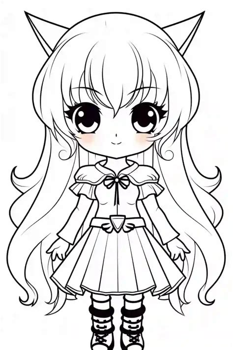 Collection Of Anime Vampire Girl Coloring Pages Storiespub