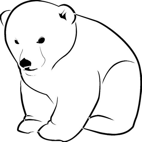 Polar Bear Clip Art Outline