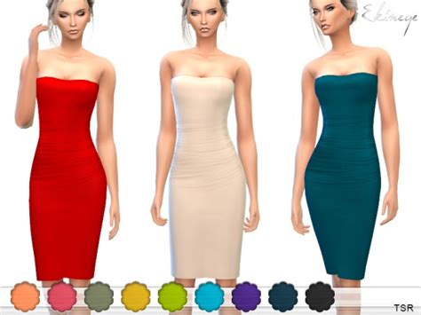 The Sims Resource Midi Dress By Ekinege • Sims 4 Downloads Images And