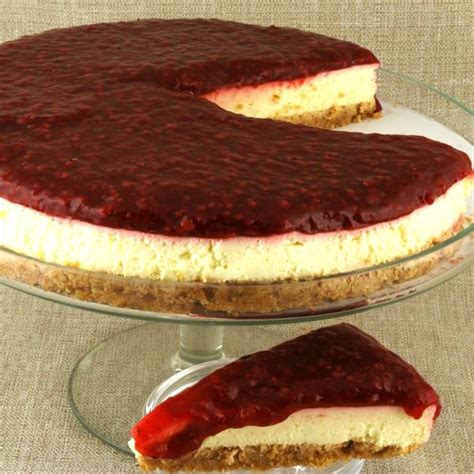 Raspberry Preserve Cheesecake Made Fresh To Order Serves Desserts